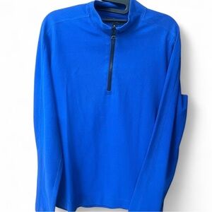 Banana Republic Royal Blue Long-Sleeve Quarter-Zip Pullover